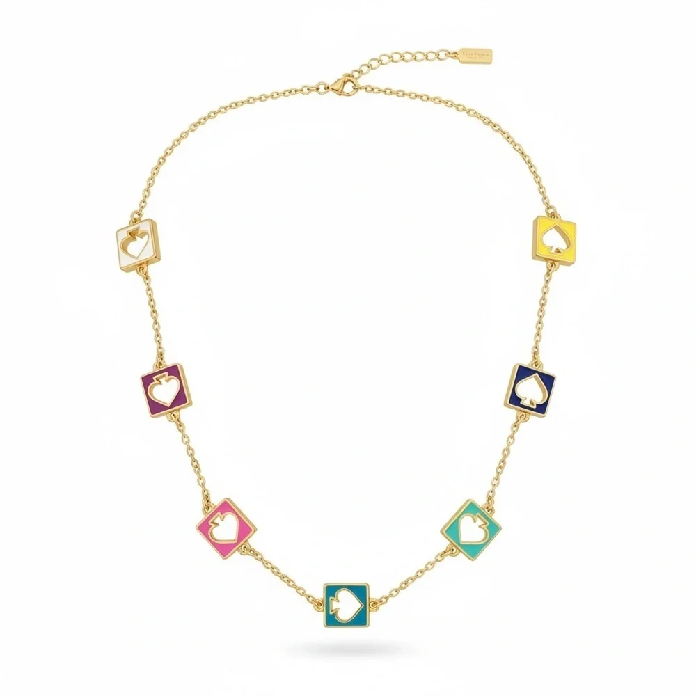 Kate Spade New York Multicolor Spade Charm Necklace ♠️